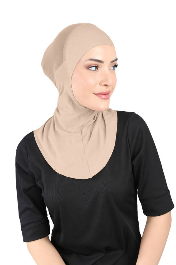 Hava Alan Tesettür Tüllü Boyunluklu Bone - 32