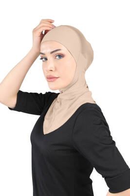 Hava Alan Tesettür Tüllü Boyunluklu Bone - 33