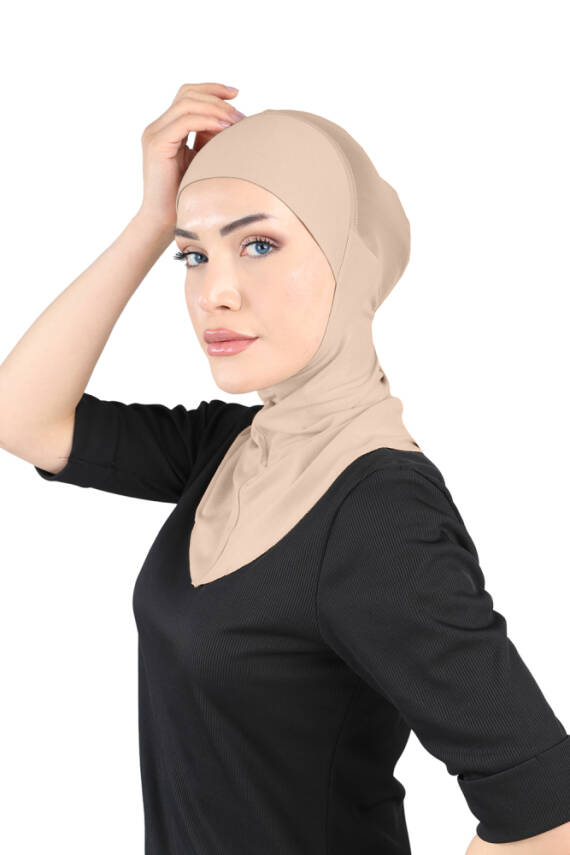 Hava Alan Tesettür Tüllü Boyunluklu Bone - 33