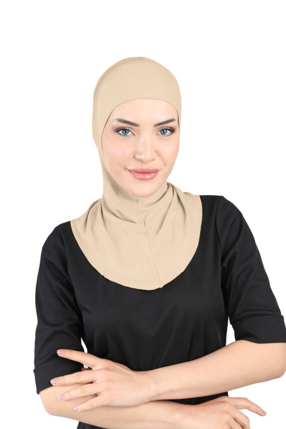 Hava Alan Tesettür Tüllü Boyunluklu Bone - 35