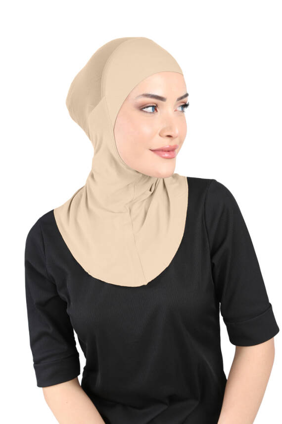 Hava Alan Tesettür Tüllü Boyunluklu Bone - 36