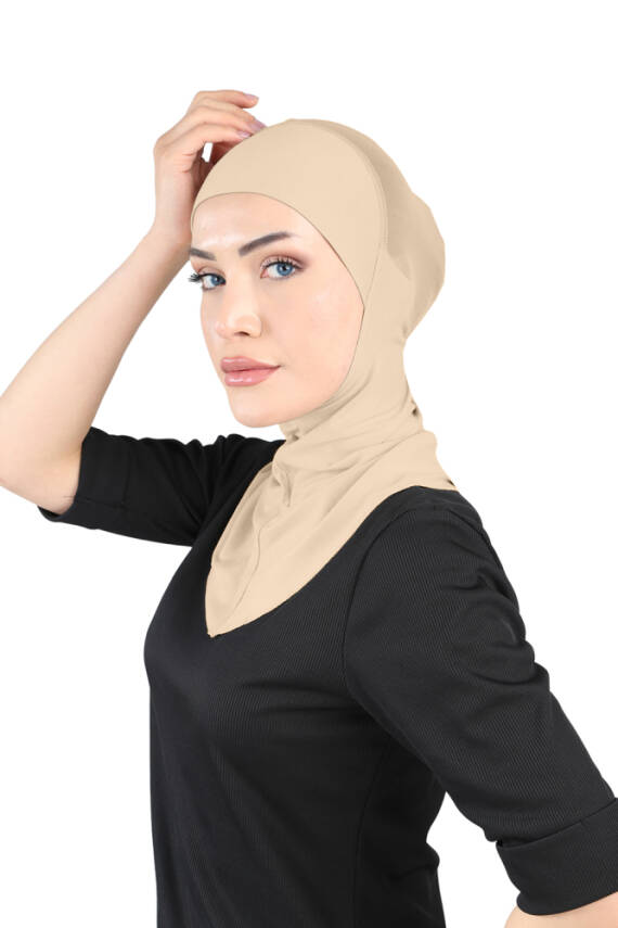 Hava Alan Tesettür Tüllü Boyunluklu Bone - 37