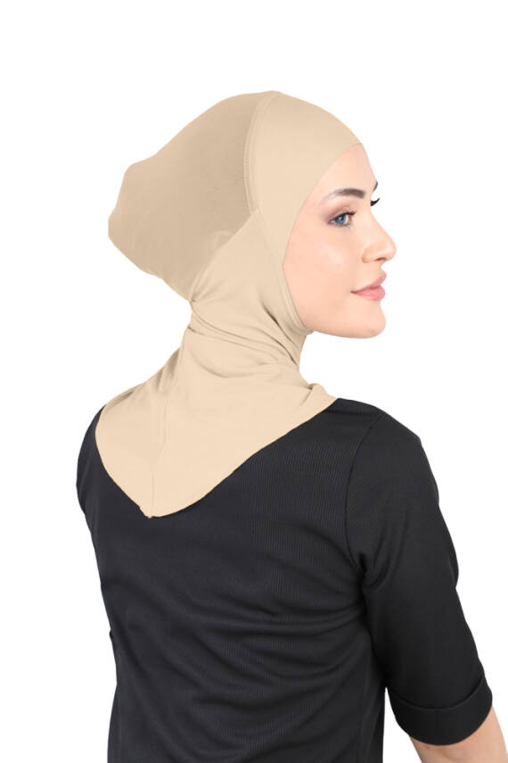 Hava Alan Tesettür Tüllü Boyunluklu Bone - 38