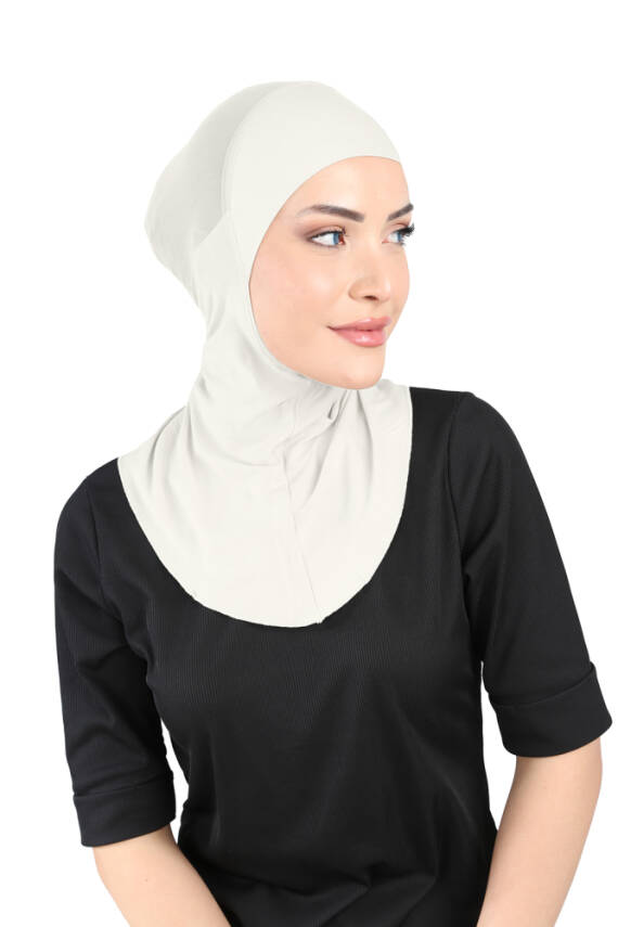 Hava Alan Tesettür Tüllü Boyunluklu Bone - 40