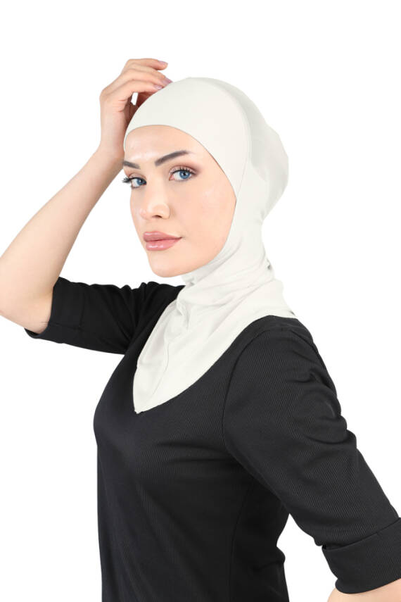 Hava Alan Tesettür Tüllü Boyunluklu Bone - 41