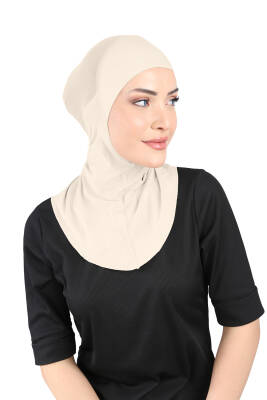 Hava Alan Tesettür Tüllü Boyunluklu Bone - Ecardin