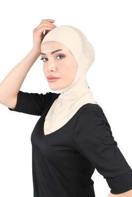 Hava Alan Tesettür Tüllü Boyunluklu Bone - 44