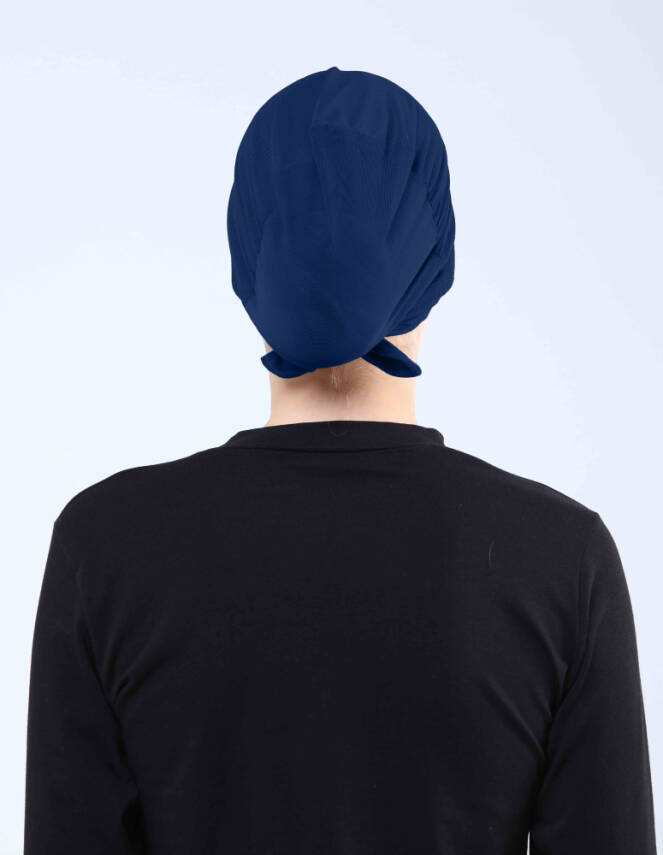 Hava Alan Tesettür Tüllü Çapraz Bone - 9