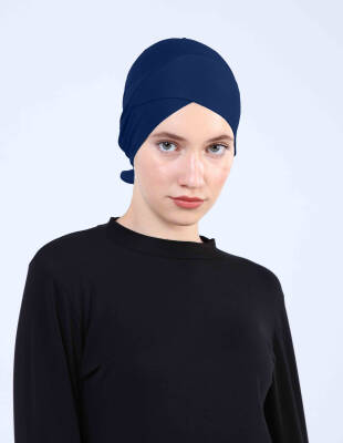 Hava Alan Tesettür Tüllü Çapraz Bone - 10