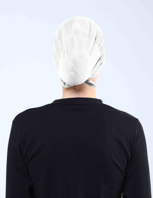 Hava Alan Tesettür Tüllü Çapraz Bone - 12