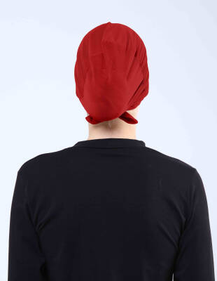 Hava Alan Tesettür Tüllü Çapraz Bone - 15