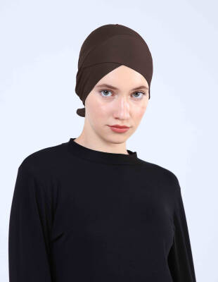 Hava Alan Tesettür Tüllü Çapraz Bone - 19