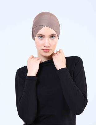 Hava Alan Tesettür Tüllü Çapraz Bone - 25