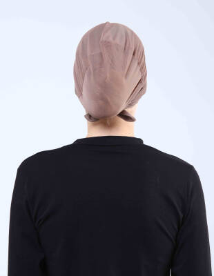 Hava Alan Tesettür Tüllü Çapraz Bone - 27