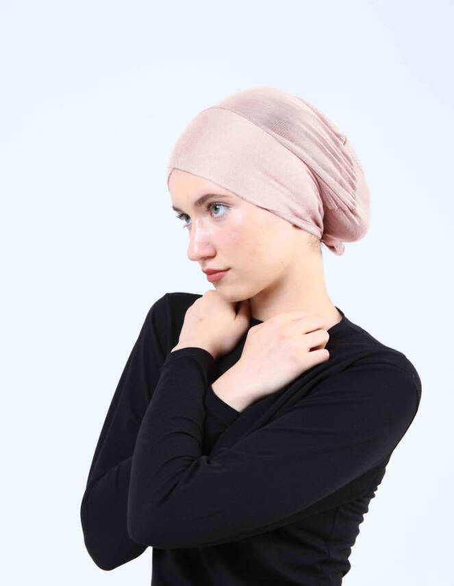 Hava Alan Tesettür Tüllü Çapraz Bone - 38