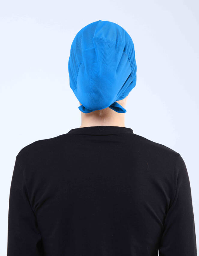 Hava Alan Tesettür Tüllü Çapraz Bone - 42