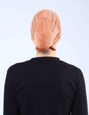 Hava Alan Tesettür Tüllü Çapraz Bone - 45