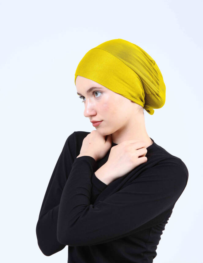 Hava Alan Tesettür Tüllü Çapraz Bone - 50