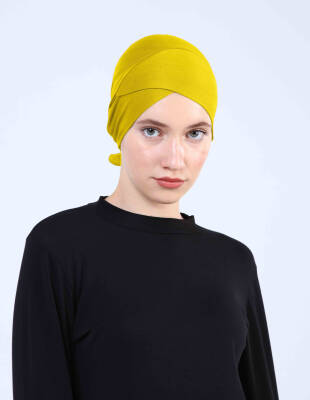 Hava Alan Tesettür Tüllü Çapraz Bone - 52