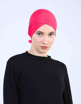 Hava Alan Tesettür Tüllü Çapraz Bone - 54