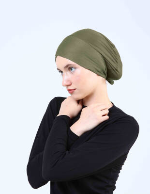 Hava Alan Tesettür Tüllü Çapraz Bone - 55