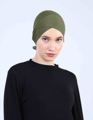 Hava Alan Tesettür Tüllü Çapraz Bone - 57