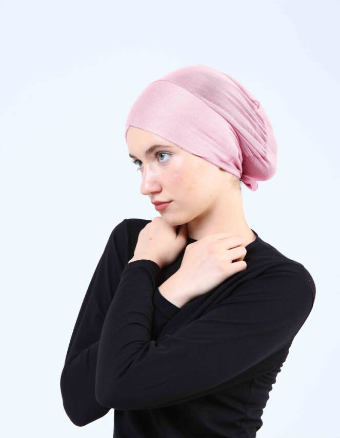 Hava Alan Tesettür Tüllü Çapraz Bone - 64