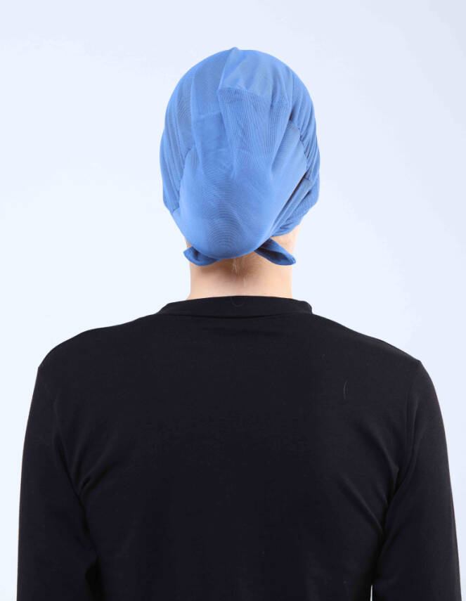 Hava Alan Tesettür Tüllü Çapraz Bone - 68