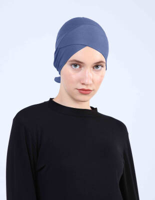 Hava Alan Tesettür Tüllü Çapraz Bone - 72