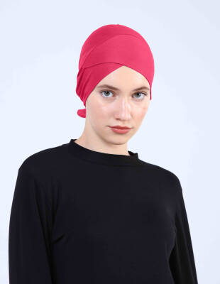 Hava Alan Tesettür Tüllü Çapraz Bone - 81