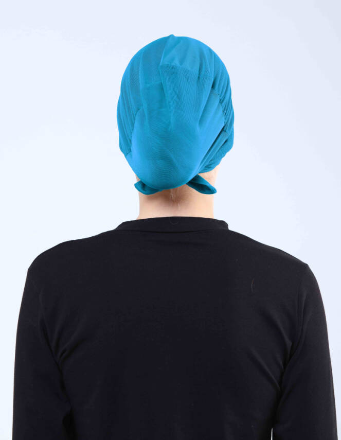 Hava Alan Tesettür Tüllü Çapraz Bone - 83