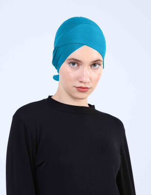 Hava Alan Tesettür Tüllü Çapraz Bone - 84