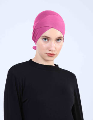 Hava Alan Tesettür Tüllü Çapraz Bone - 93