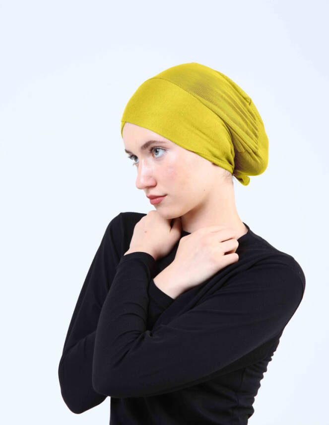 Hava Alan Tesettür Tüllü Çapraz Bone - 97