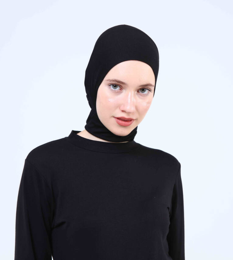 Hazır Tesettür Bone Yarım Boyunluklu - 5