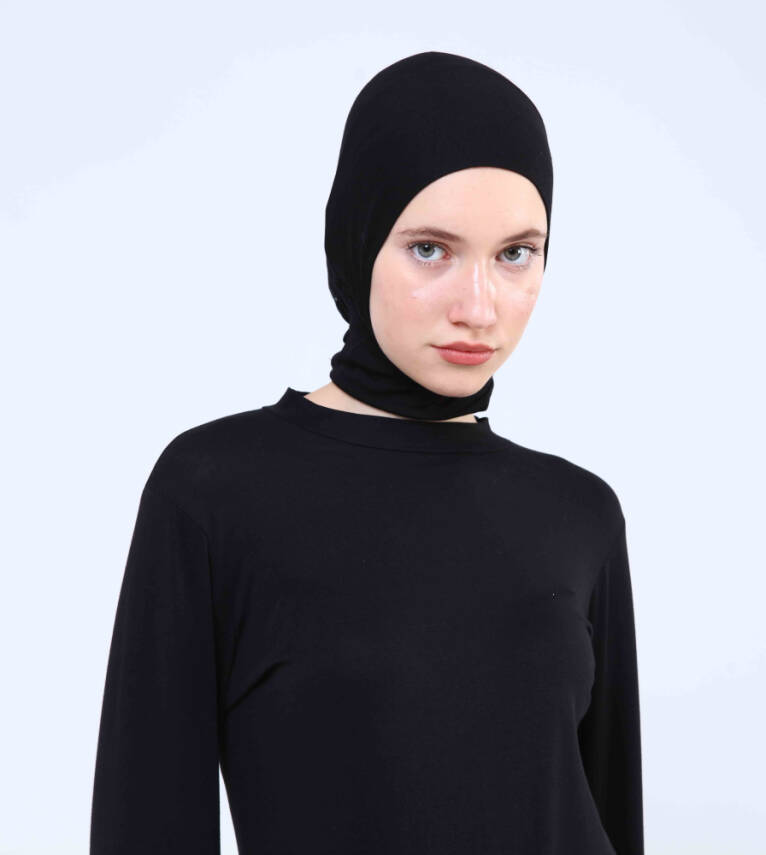 Hazır Tesettür Bone Yarım Boyunluklu - 11