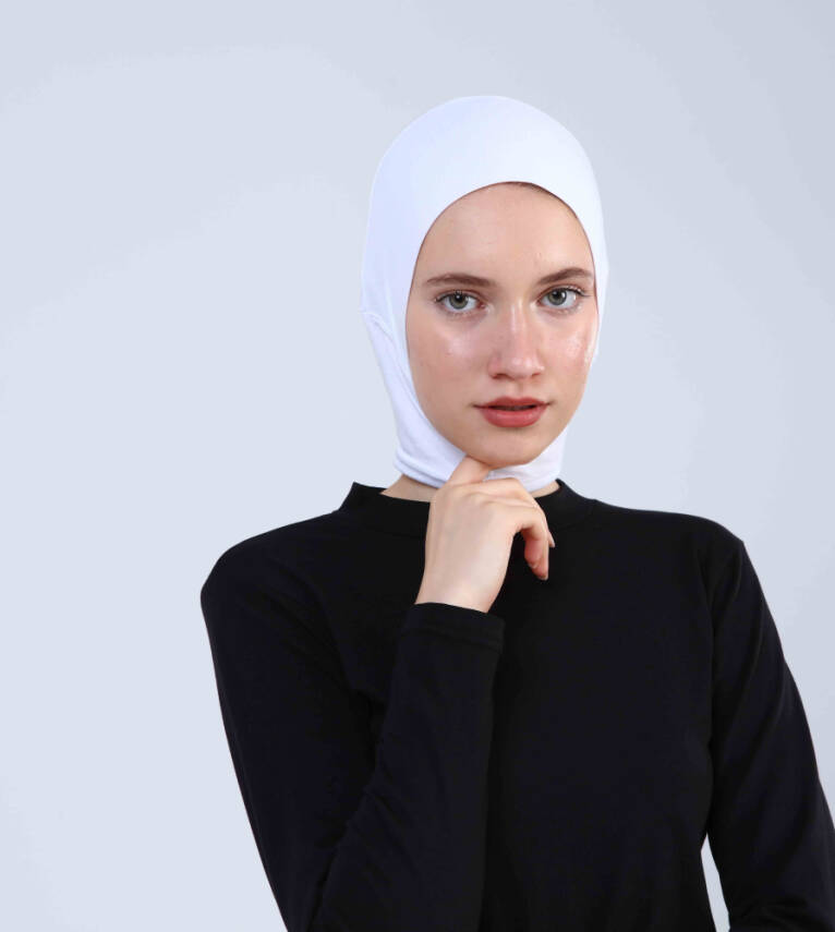 Hazır Tesettür Bone Yarım Boyunluklu - 14