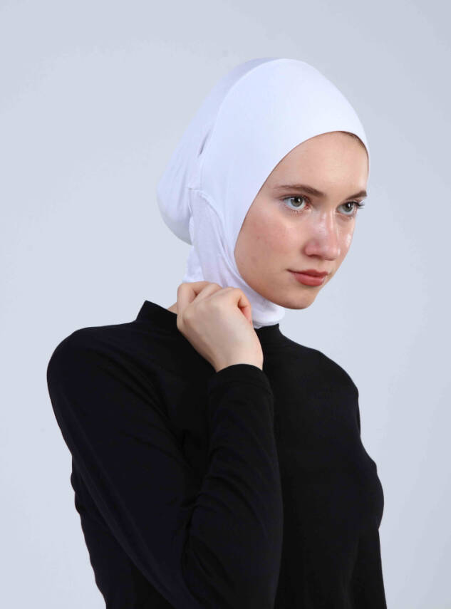 Hazır Tesettür Bone Yarım Boyunluklu - 1