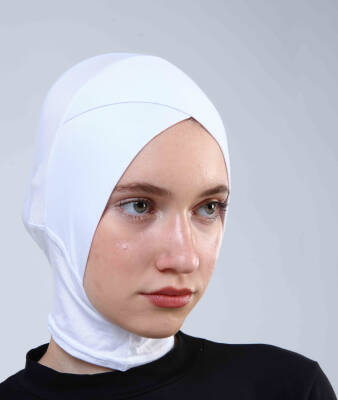 Hazır Tesettür Çapraz Bone Yarım Boyunluklu - 20