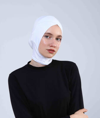 Hazır Tesettür Çapraz Bone Yarım Boyunluklu - 21