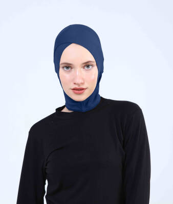 Hazır Tesettür Çapraz Bone Yarım Boyunluklu - 24