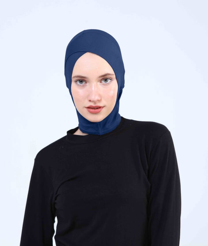 Hazır Tesettür Çapraz Bone Yarım Boyunluklu - 24