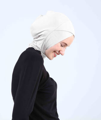 Hazır Tesettür Çapraz Bone Yarım Boyunluklu - 29