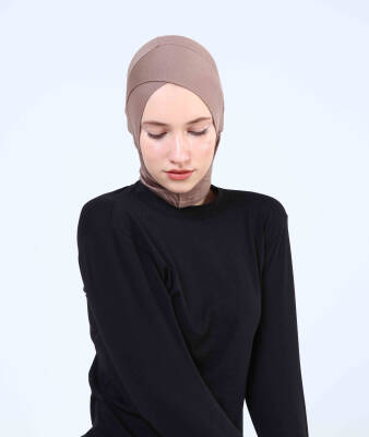 Hazır Tesettür Çapraz Bone Yarım Boyunluklu - 31