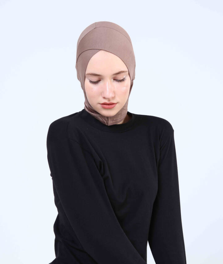 Hazır Tesettür Çapraz Bone Yarım Boyunluklu - 31