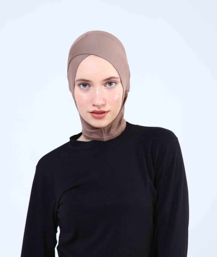 Hazır Tesettür Çapraz Bone Yarım Boyunluklu - 33