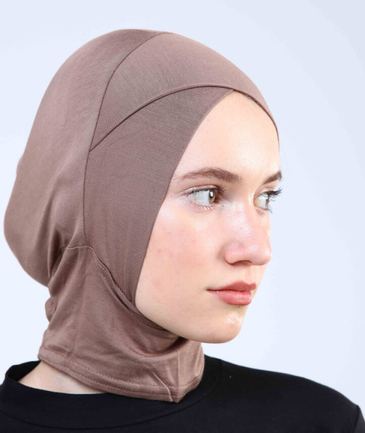 Hazır Tesettür Çapraz Bone Yarım Boyunluklu - 37