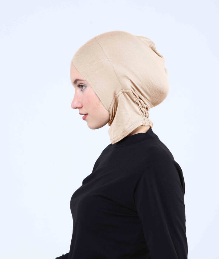 Hazır Tesettür Çapraz Bone Yarım Boyunluklu - 45