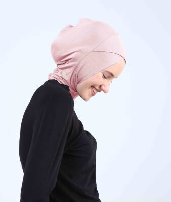 Hazır Tesettür Çapraz Bone Yarım Boyunluklu - 51