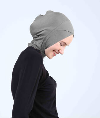 Hazır Tesettür Çapraz Bone Yarım Boyunluklu - 59